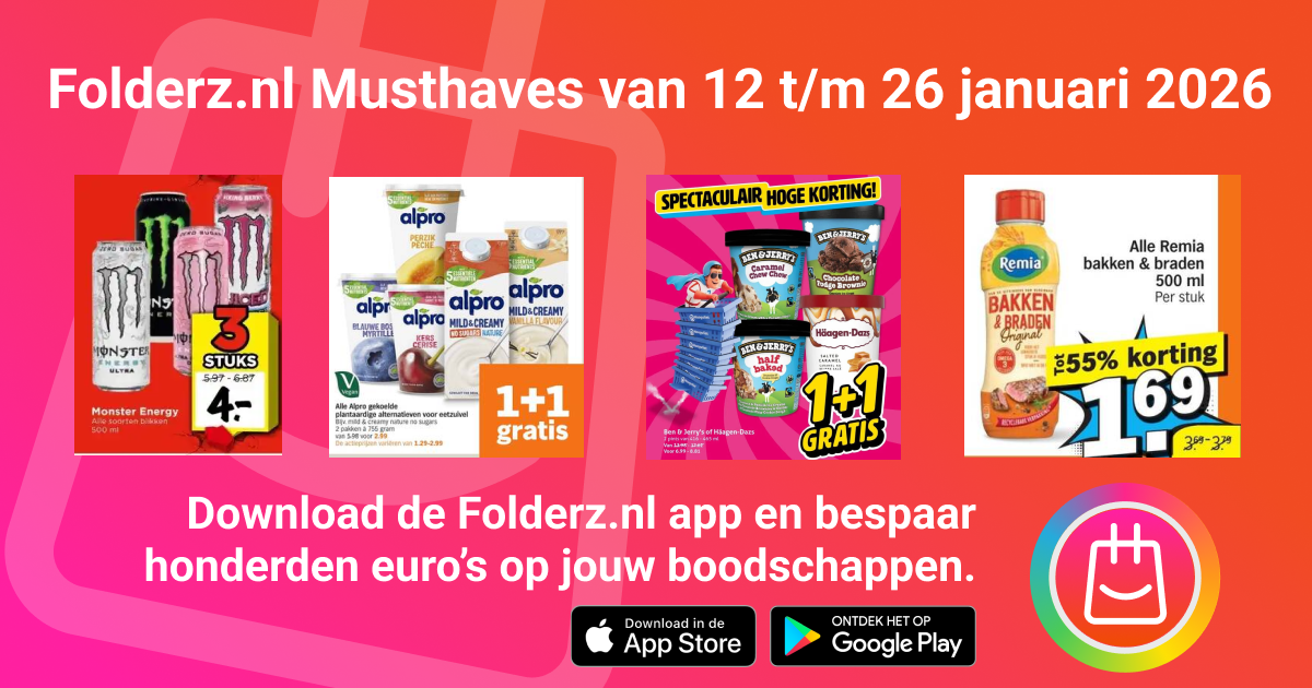 Folderz.nl Mushaves – De 20 beste supermarkt aanbiedingen van week 3 (12–18 januari 2026)