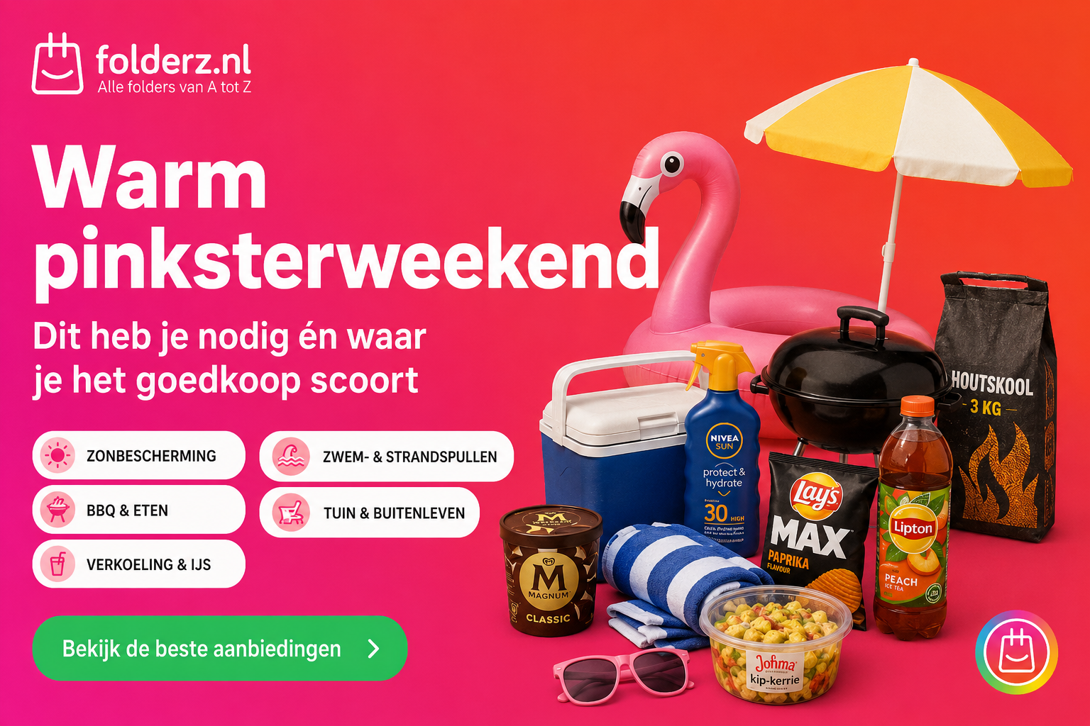 Hoeveel graden wordt het met Pinksteren? Deze BBQ en en zonnebrand aanbiedingen moet je zien!