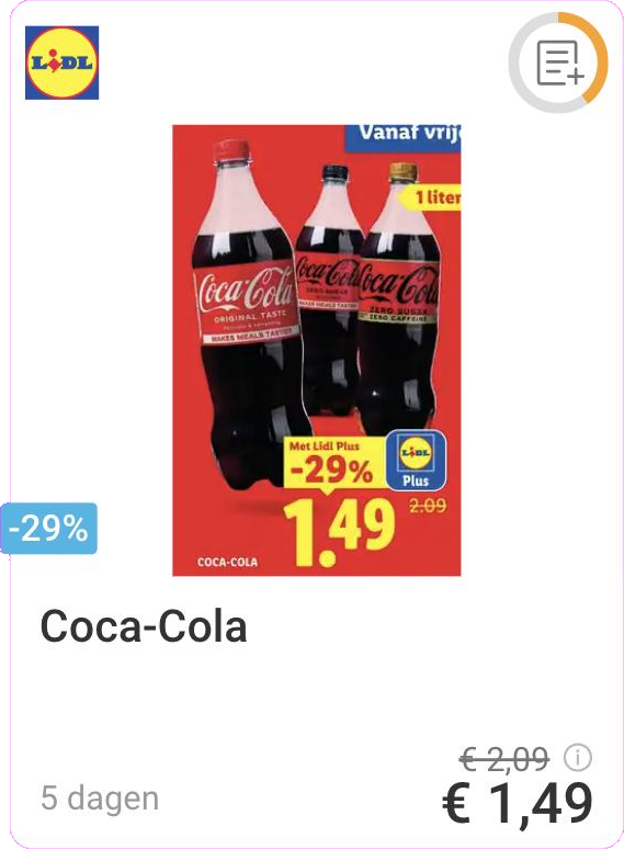 Coca-Cola aanbieding bij Lidl