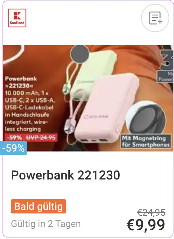 Powerbank Angebot bei Kaufland