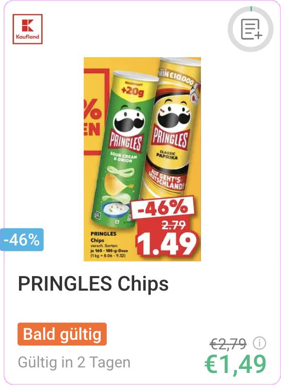 Pringles Chips Angebot bei Kaufland
