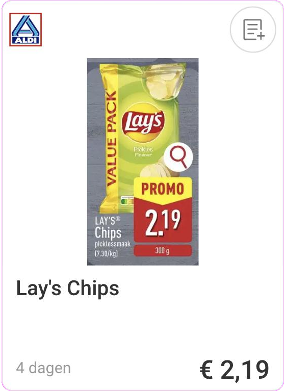Lays chips promotie bij ALDI