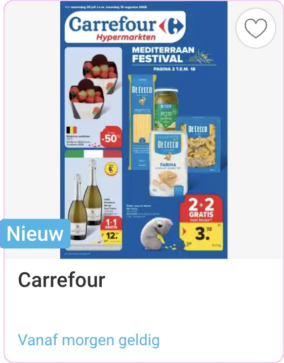 Carrefour folder vanaf morgen
