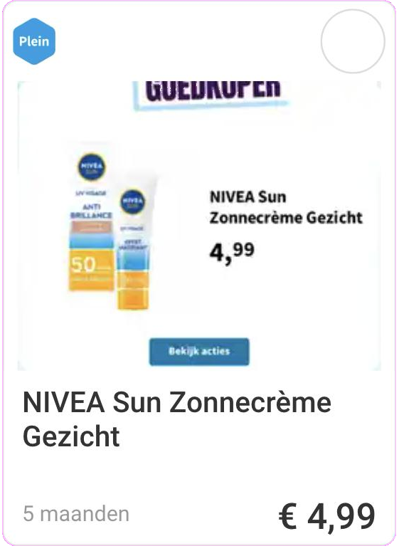 NIVEA Sun zonnecreme promotie