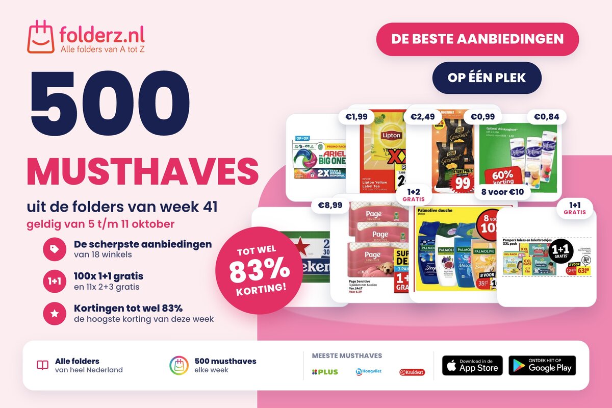 De 500 beste aanbiedingen van week 41: dit zijn de grootste Folderz musthaves