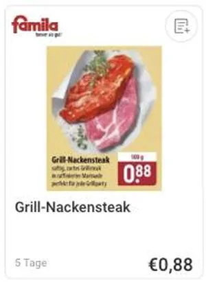 Grill-Nackensteak Angebot bei famila