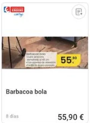 Barbacoa bola en oferta en Eroski