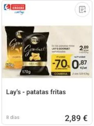 Patatas fritas Lay's en oferta en Eroski