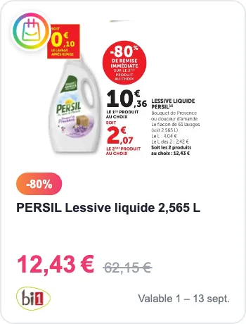 Offre Persil lessive liquide chez bi1