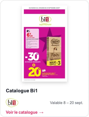 Catalogue Bi1 semaine 37