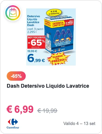 Offerta Dash detersivo liquido da Carrefour