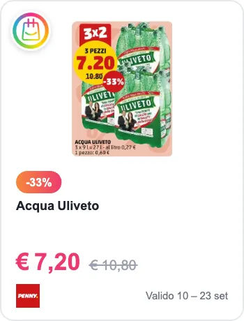 Offerta acqua Uliveto da PENNY