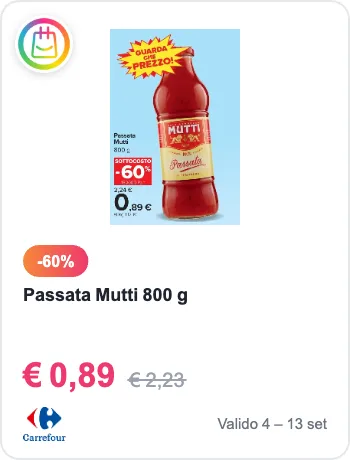 Offerta passata Mutti da Carrefour