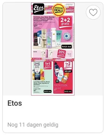 Etos folder, nog 11 dagen geldig
