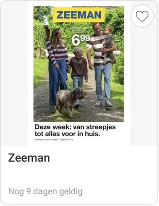 Zeeman folder, nog 9 dagen geldig