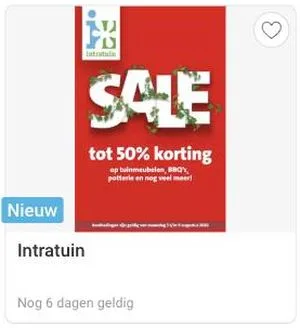 Nieuwe Intratuin folder met sale