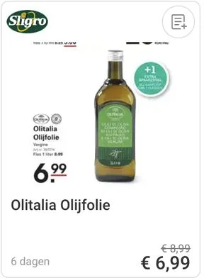 Olitalia olijfolie aanbieding bij Sligro
