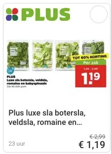 PLUS luxe sla aanbieding
