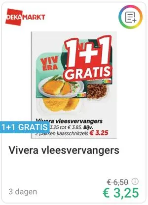 Vivera vleesvervangers aanbieding bij DekaMarkt