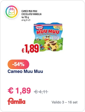 Cameo Muu Muu in offerta da Famila