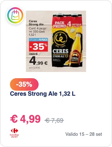 Ceres Strong Ale in offerta da Carrefour Market