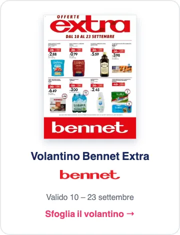 Volantino Bennet Extra valido dal 10 al 23 settembre