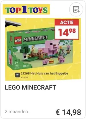 LEGO Minecraft aanbieding bij Top1Toys