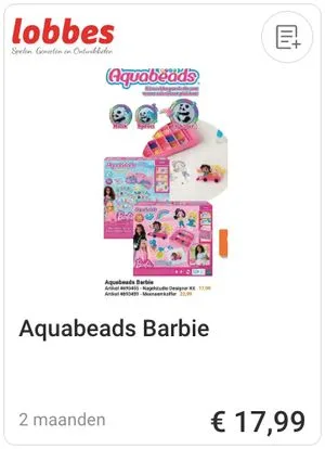Aquabeads Barbie aanbieding bij Lobbes