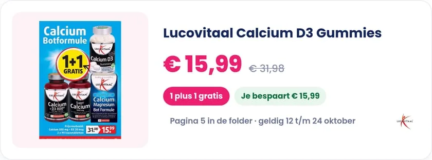 Lucovitaal Calcium D3 Gummies bij Lucovitaal, geldig 12 t/m 24 oktober
