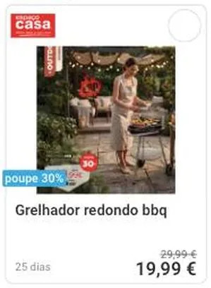 Grelhador redondo bbq em promoção no Espaço Casa