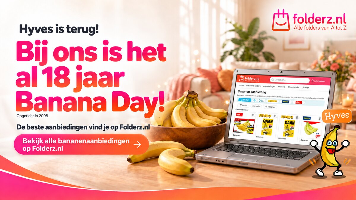 Hyves is terug: bij Folderz.nl is het elke dag Banana Day! 🍌