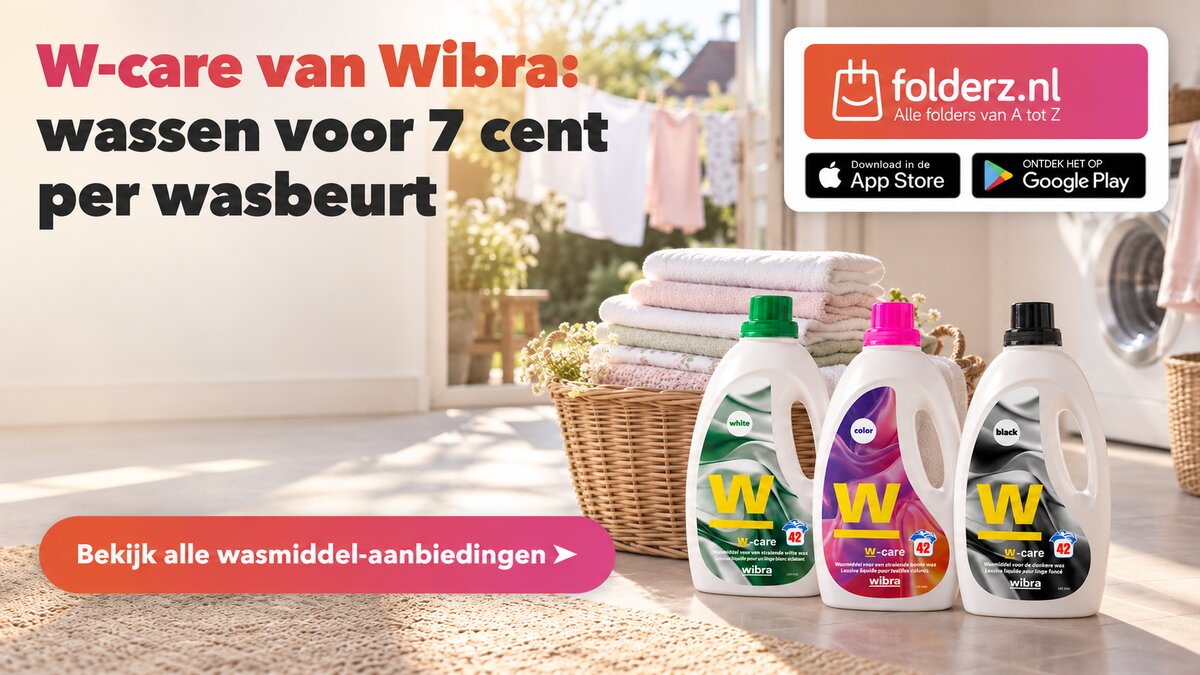 W-care van Wibra: nieuw en wassen voor 7 cent per wasbeurt