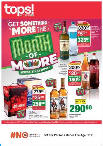 Spar Tops catalogue - New offers and specials