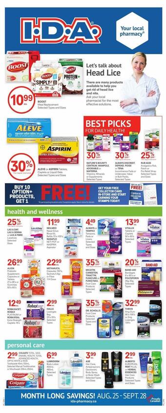 IDA Pharmacy flyer (valid until 28-09)