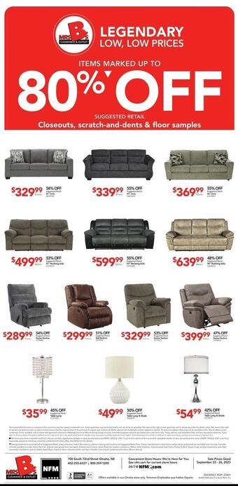 Nebraska Furniture Mart Weekly Ad (valid until 26-09)