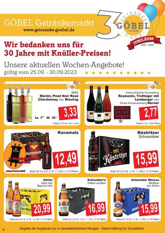 Getränke Göbel Prospekt (gültig bis 30-09)
