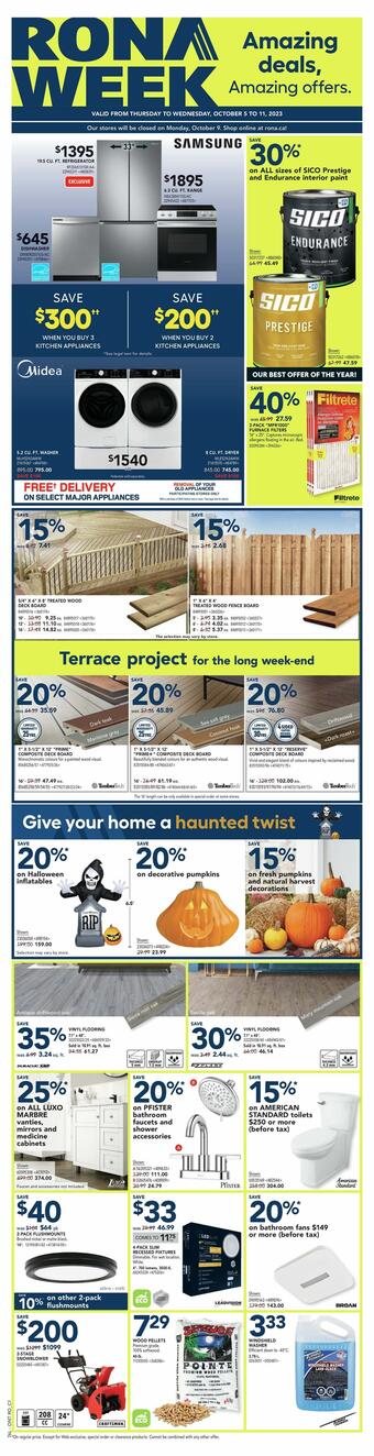 RONA flyer (valid until 12-10)