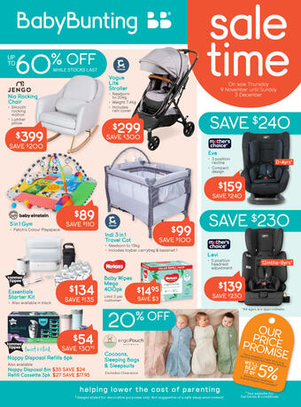 Baby Bunting catalogue (valid until 3-12)