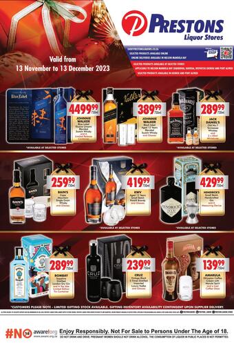 Prestons catalogue (valid until 13-12)