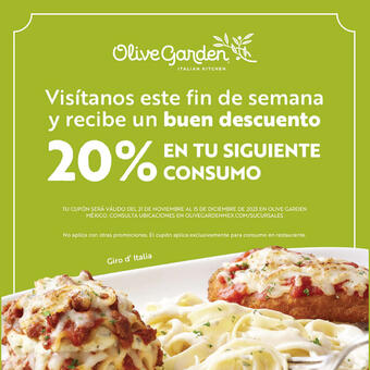 Catálogo Olive Garden (válido hasta 15-12)