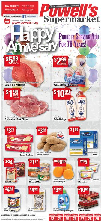 Powell's Supermarket flyer (valid until 29-11)