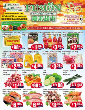 Fusion Supermarket flyer (valid until 7-12)