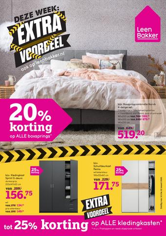 Leen Bakker reclame folder (geldig t/m 22-03)