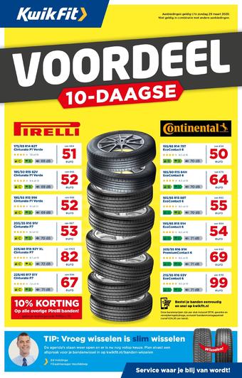 Kwik-fit reclame folder (geldig t/m 29-03)