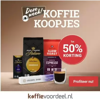 Koffievoordeel.nl aanbiedingen (geldig t/m 31-03)