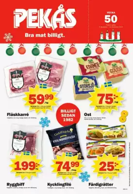 Pekås reklamblad (giltig till och med 15-12)