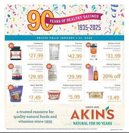 Akin's Natural Foods Weekly Ad Page 1