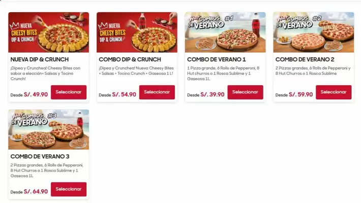 Catálogo Pizza Hut (válido hasta 1-02)