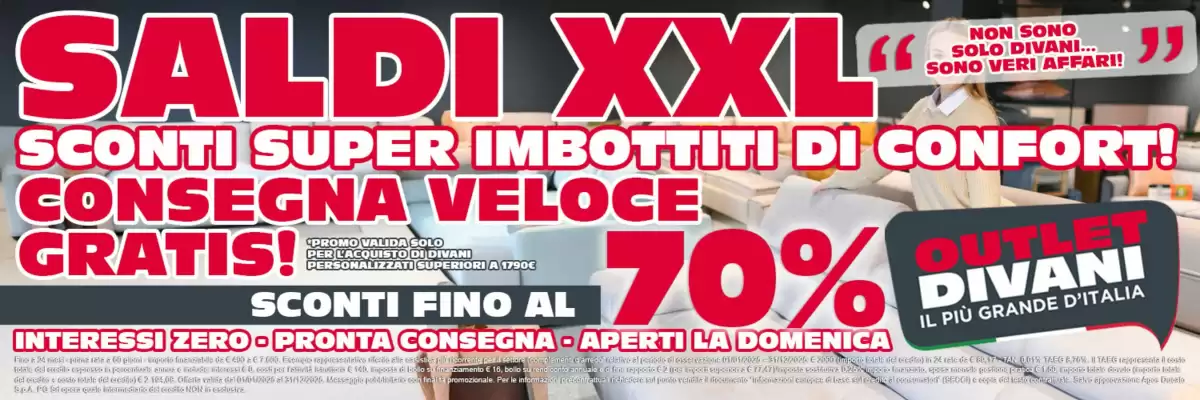 Volantino Outlet Divani (valido fino al 31-12)