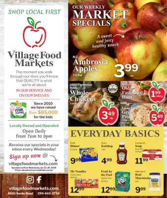 Village Food Markets flyer (valid until 28-01)